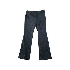 7th Avenue Design Studio New York & Company Black Plaid Flare Career Pants SZ 10
